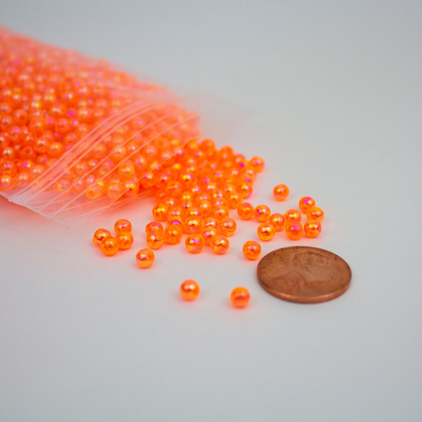 Beads - Orange Glossy 4 mm