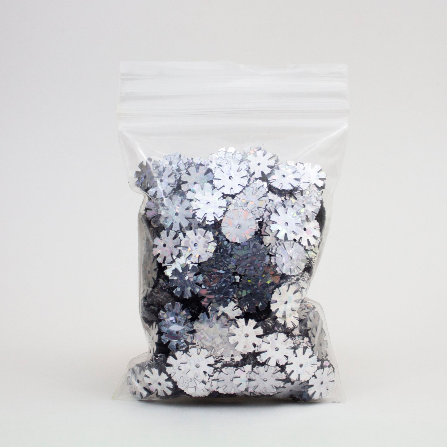Silver Snowflake Sequins 13 mm