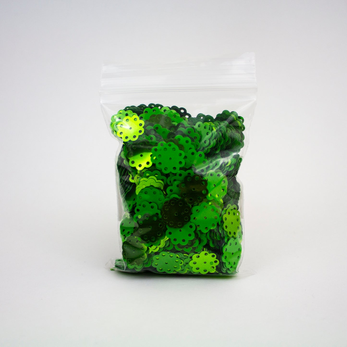 Green Flower Sequins 13 mm