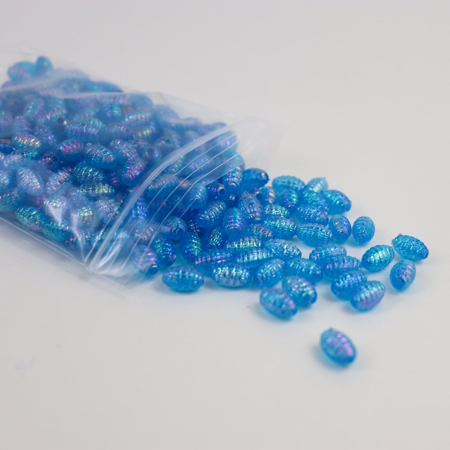 Beads - Light Blue Glossy Larva