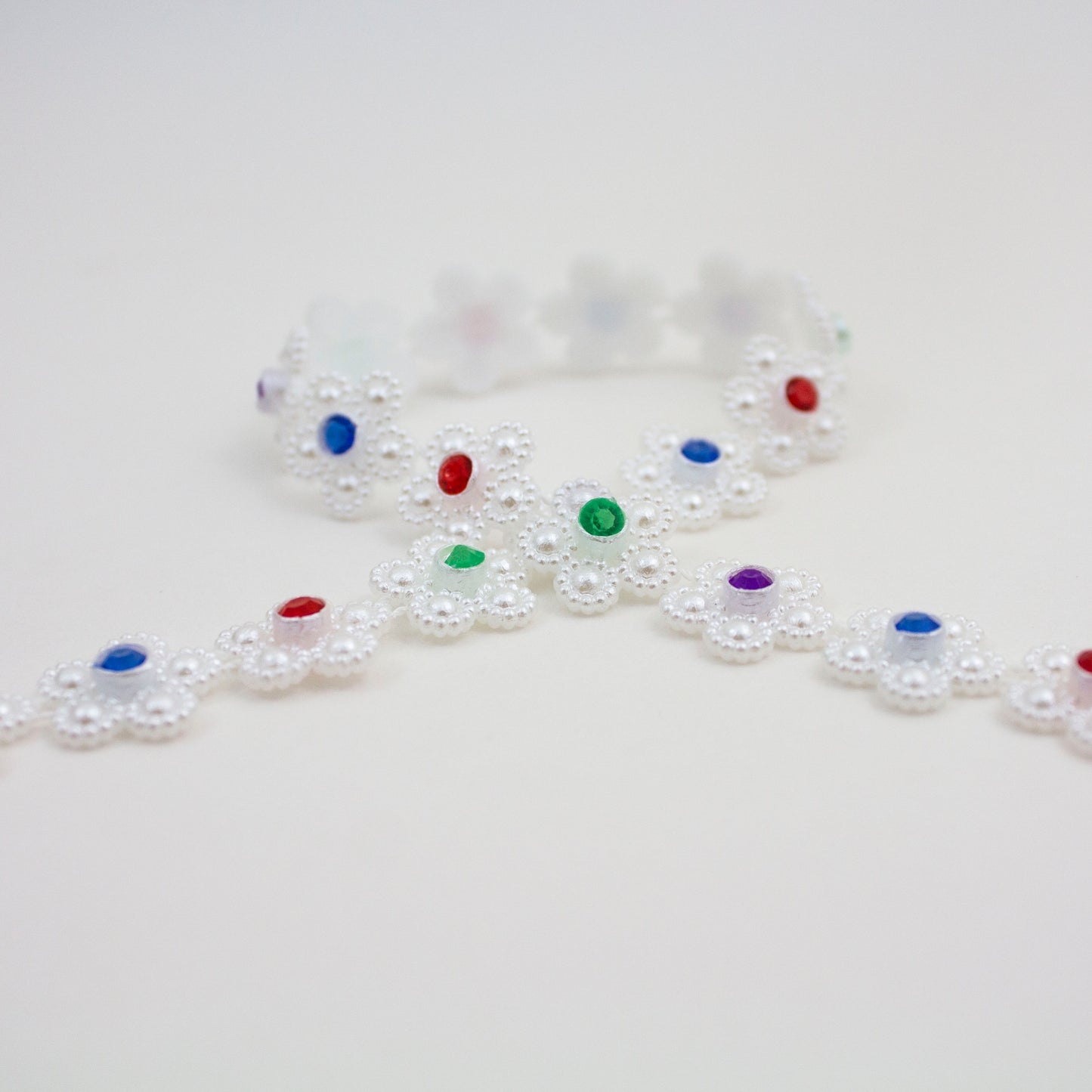 White Flower with Rainbow crystal