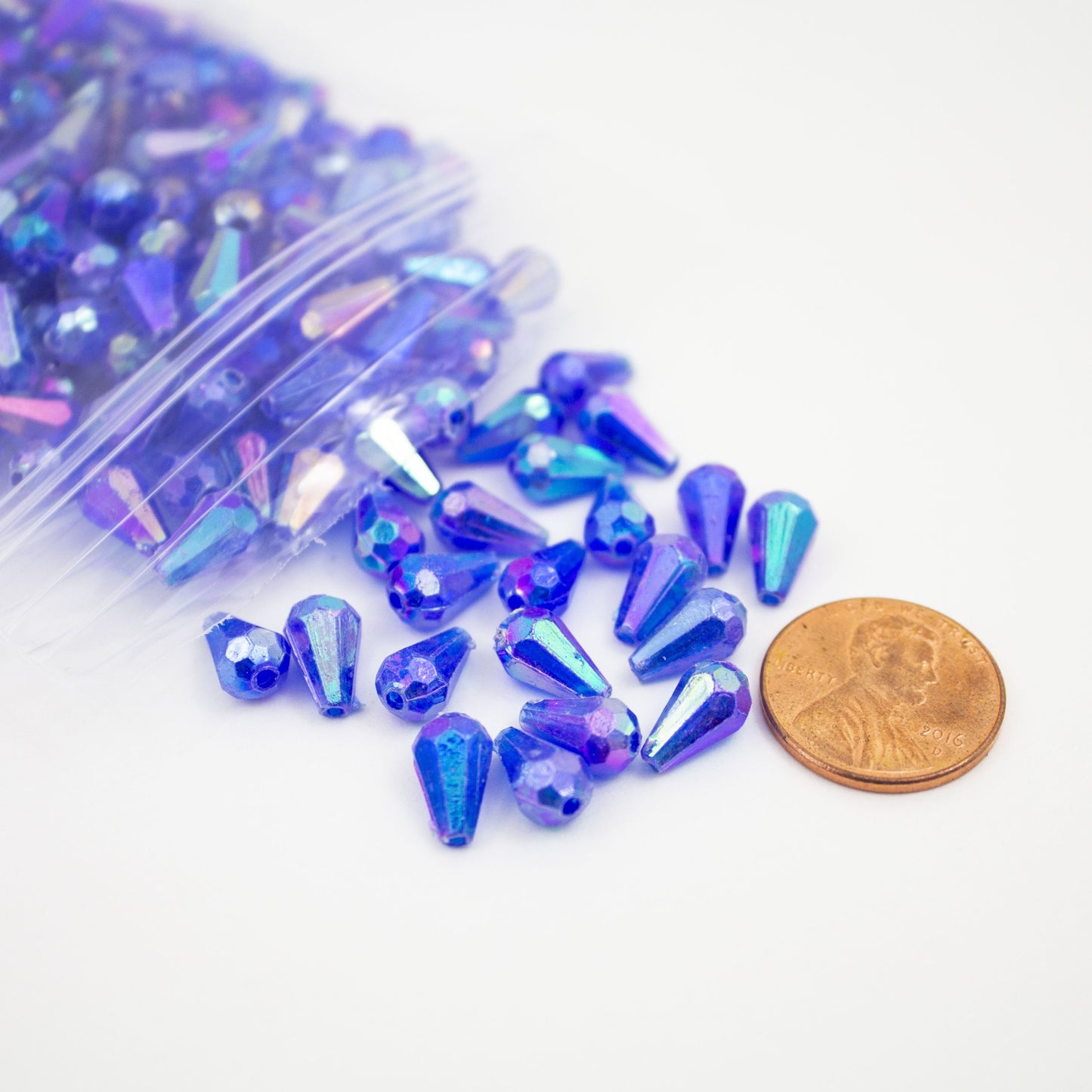 Beads - Blue Glossy Diamond 10 mm