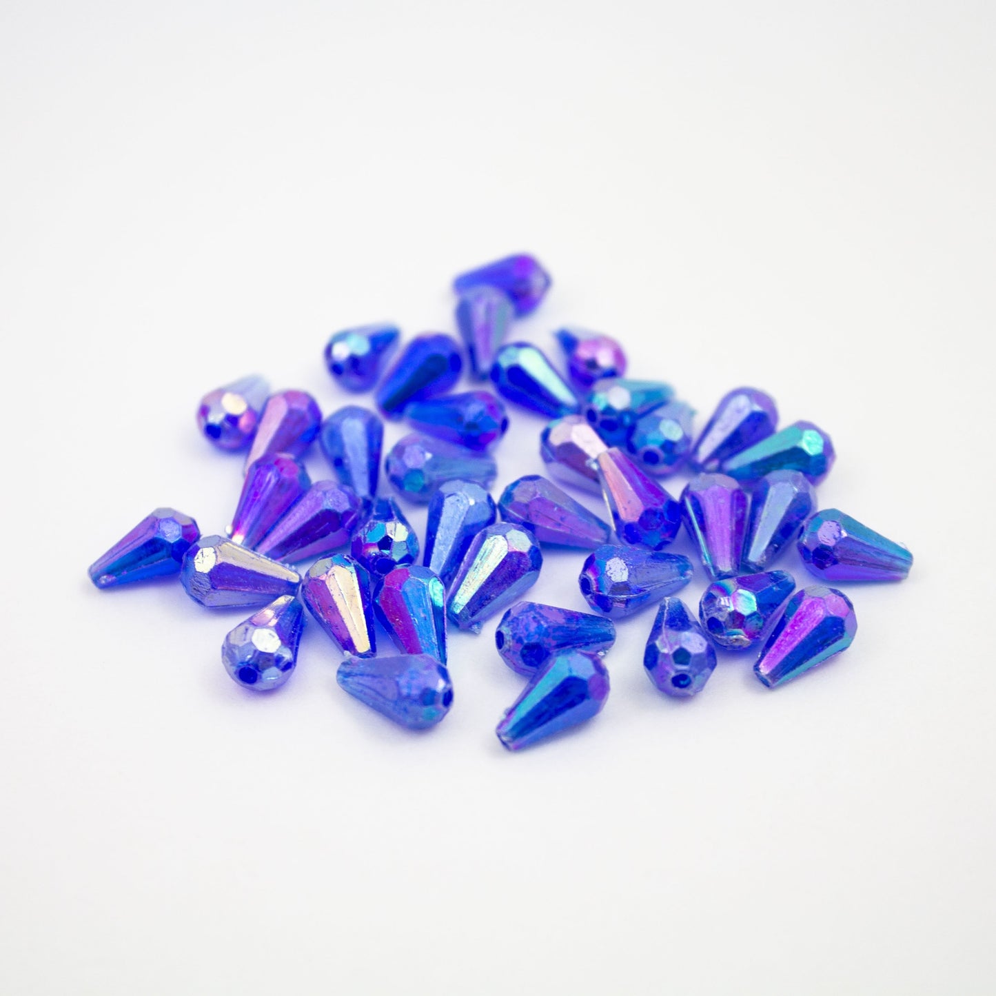 Beads - Blue Glossy Diamond 10 mm