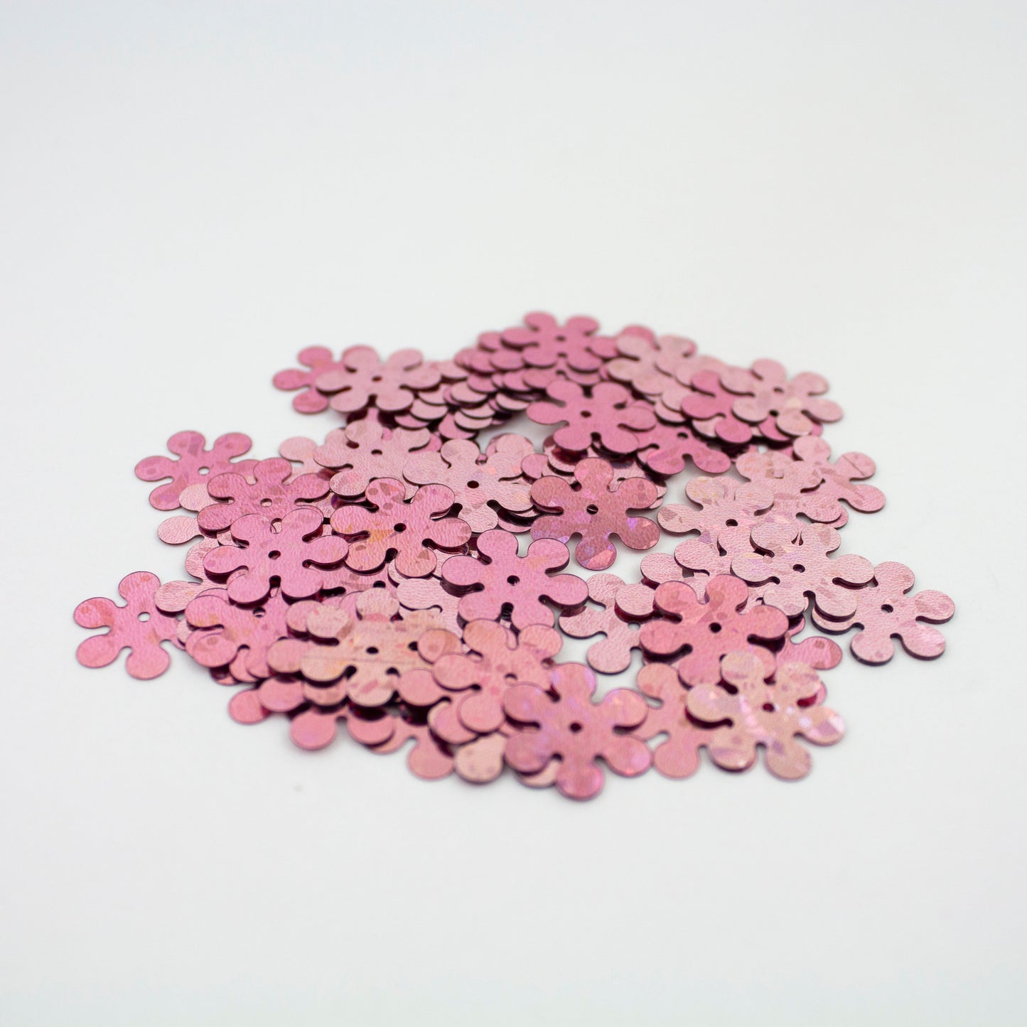 Dark Pink Clover Sequins 13 mm