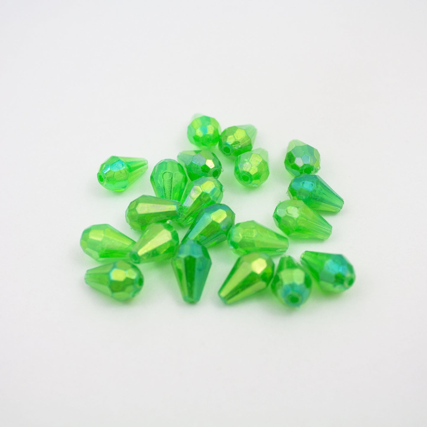 Beads - Green Glossy Diamond 13 mm