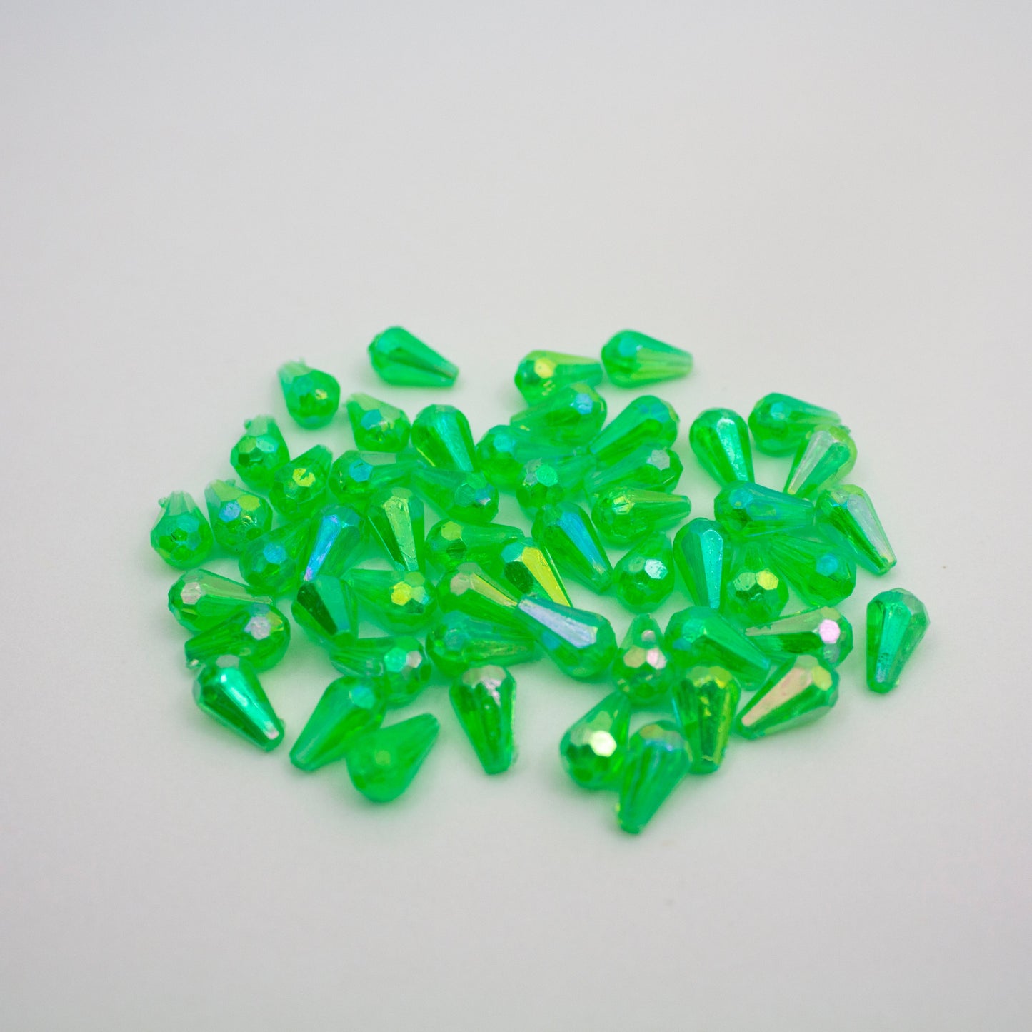Beads - Green Glossy Diamond 10 mm