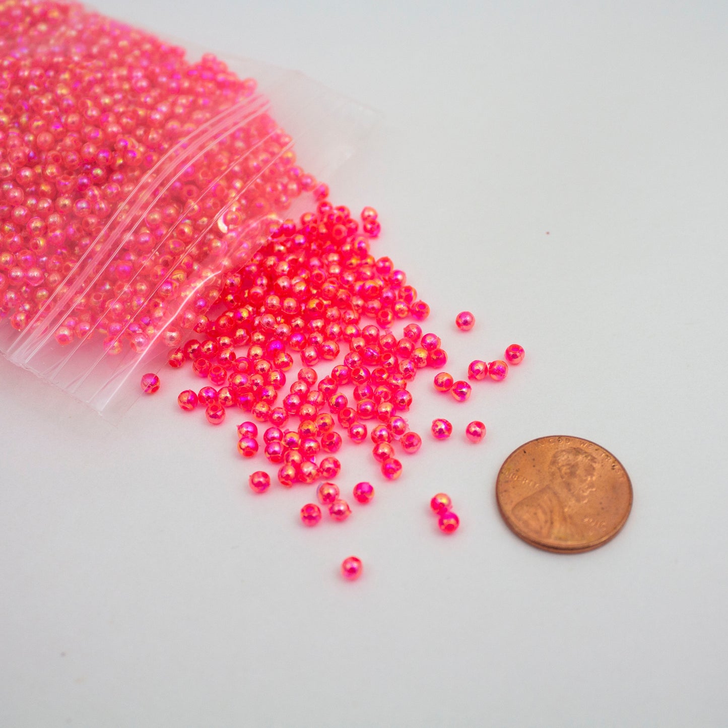 Beads - Hot Pink Glossy 3 mm