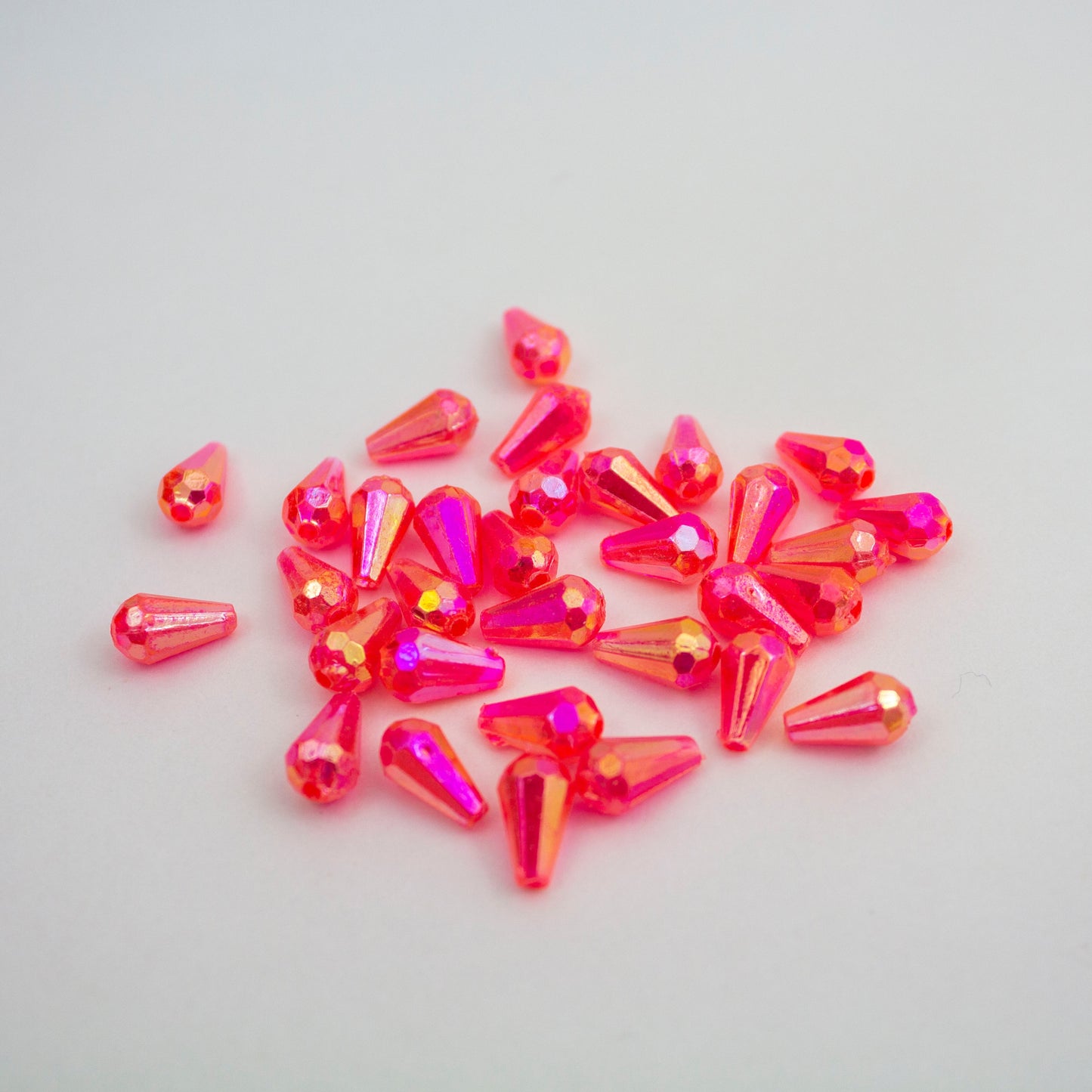 Beads - Hot Pink Glossy Diamond 10 mm
