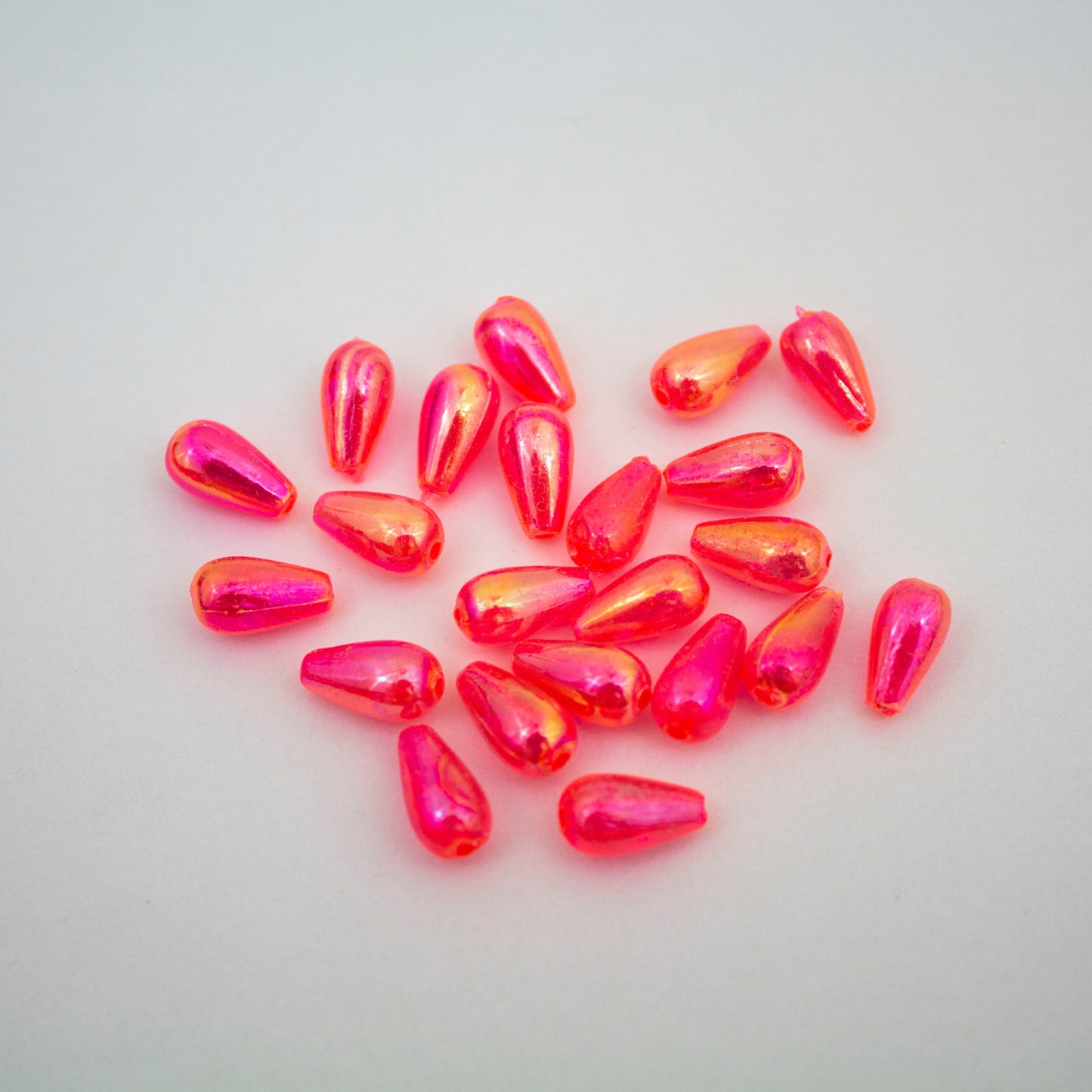 Beads - Hot Pink Glossy Drop 10 mm