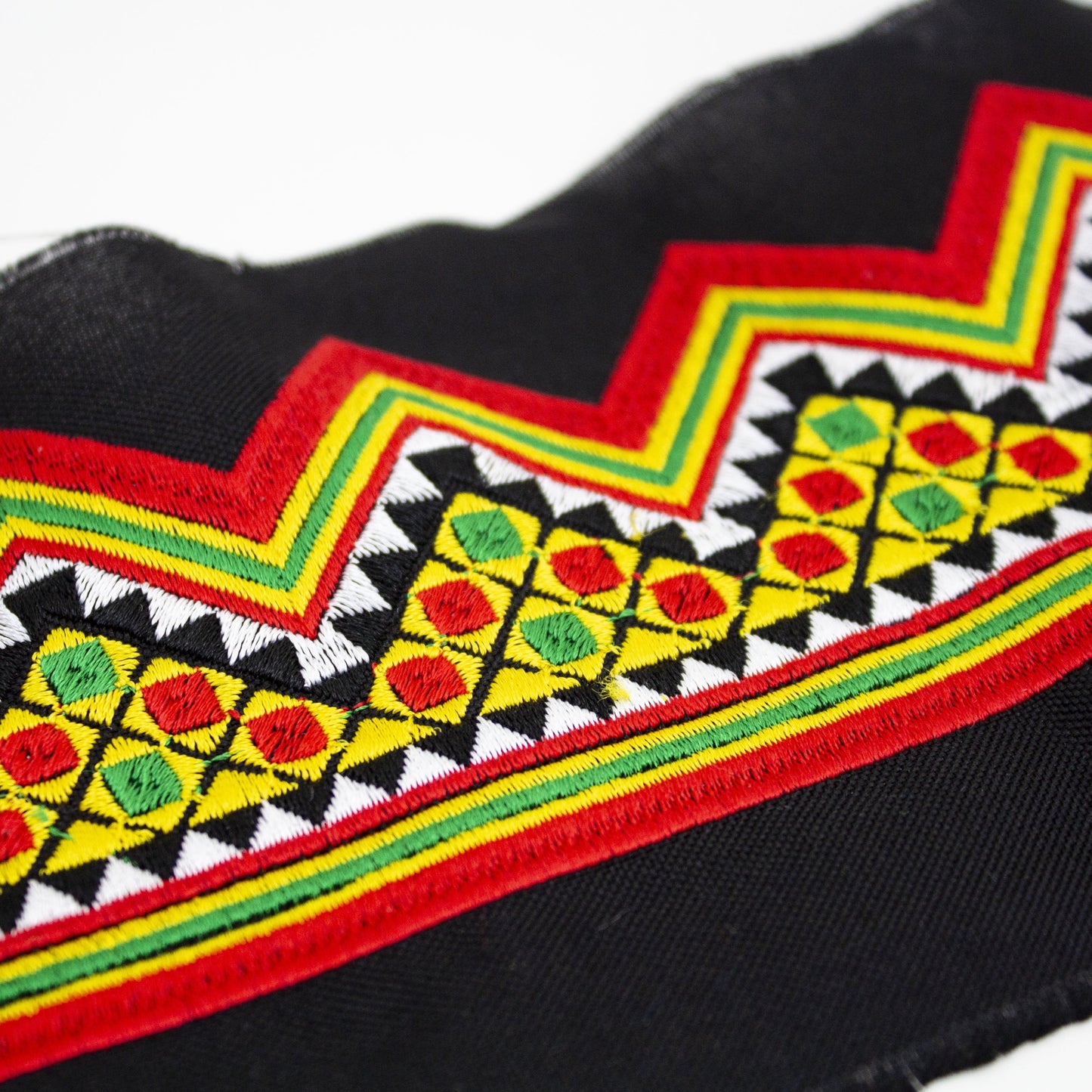 Paaj Ntaub - Black Mountains with Red Trim