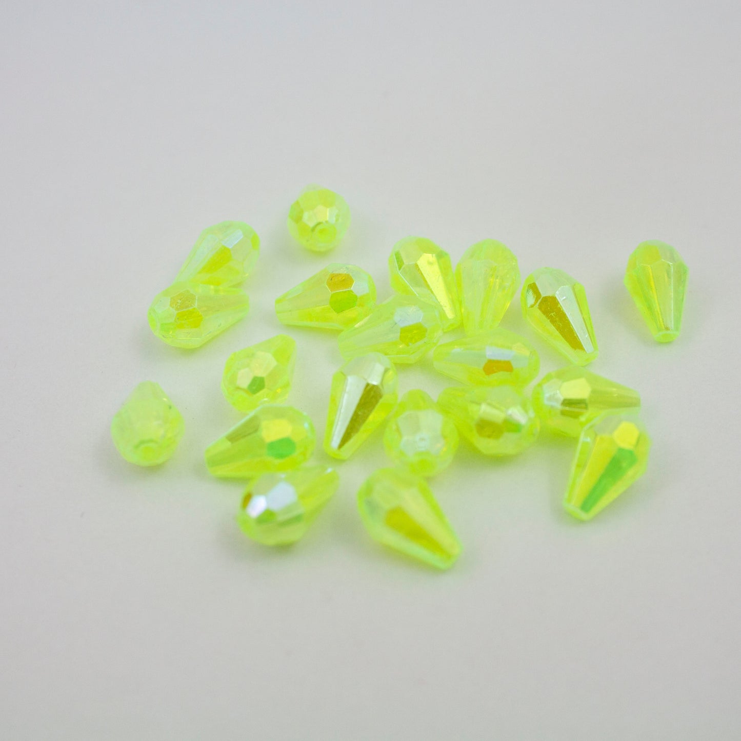 Beads - Neon Yellow Glossy Diamond 13 mm