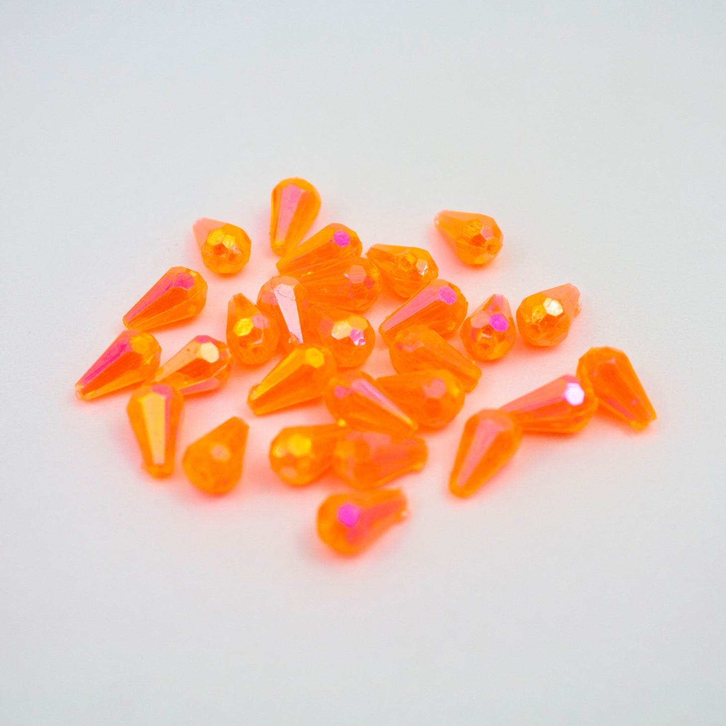 Beads - Orange Glossy Diamond 10 mm