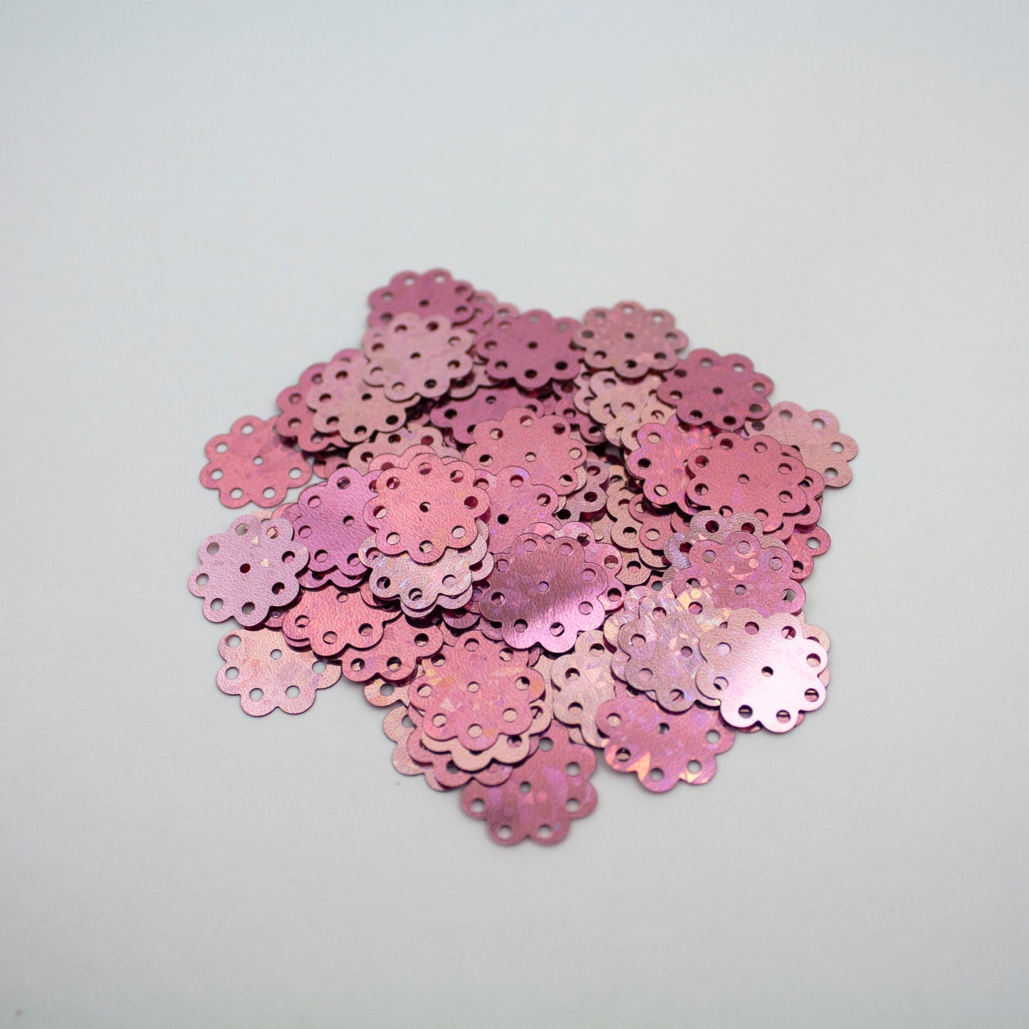 Dark Pink Flower Sequins 13 mm