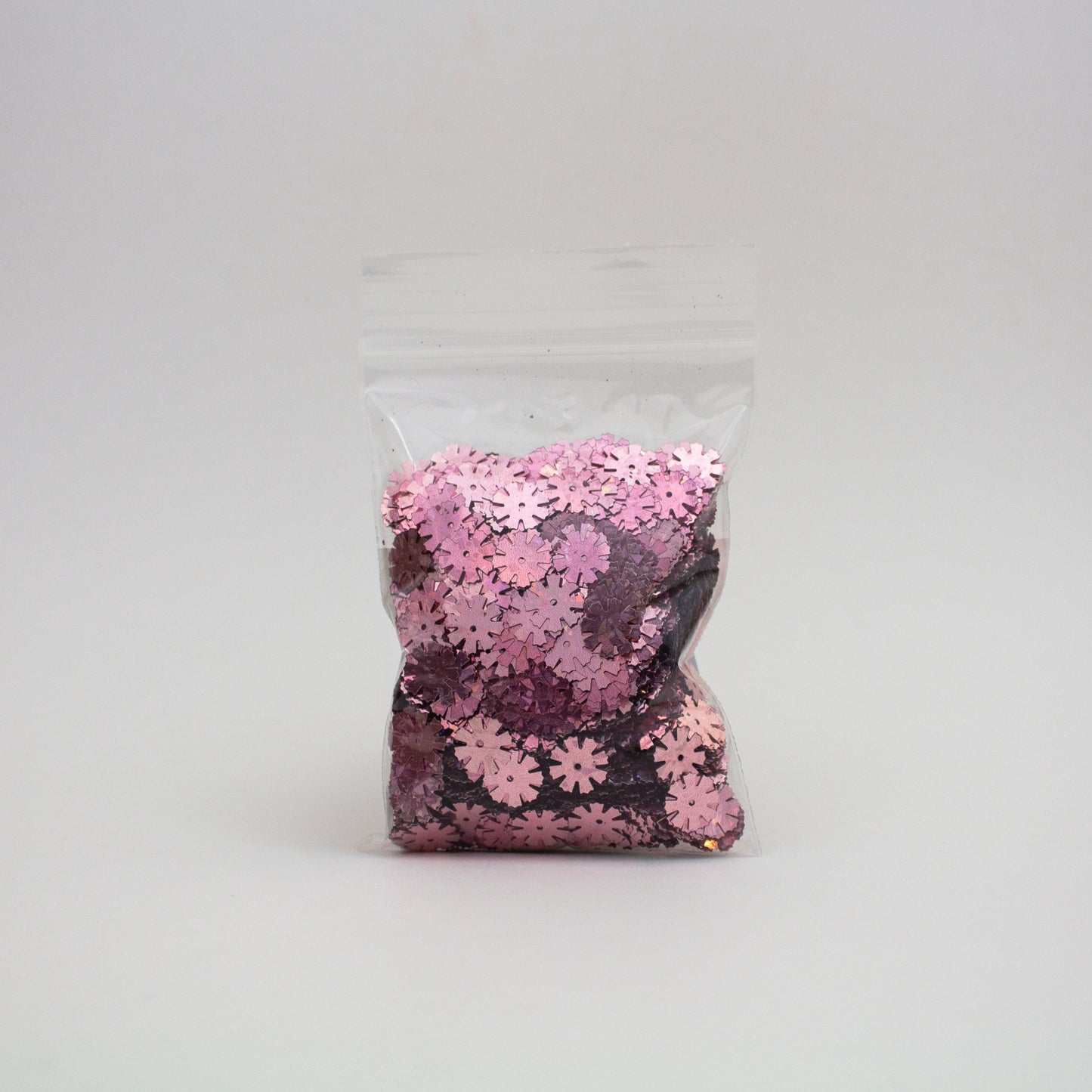 Dark Pink Snowflake Sequins 13 mm