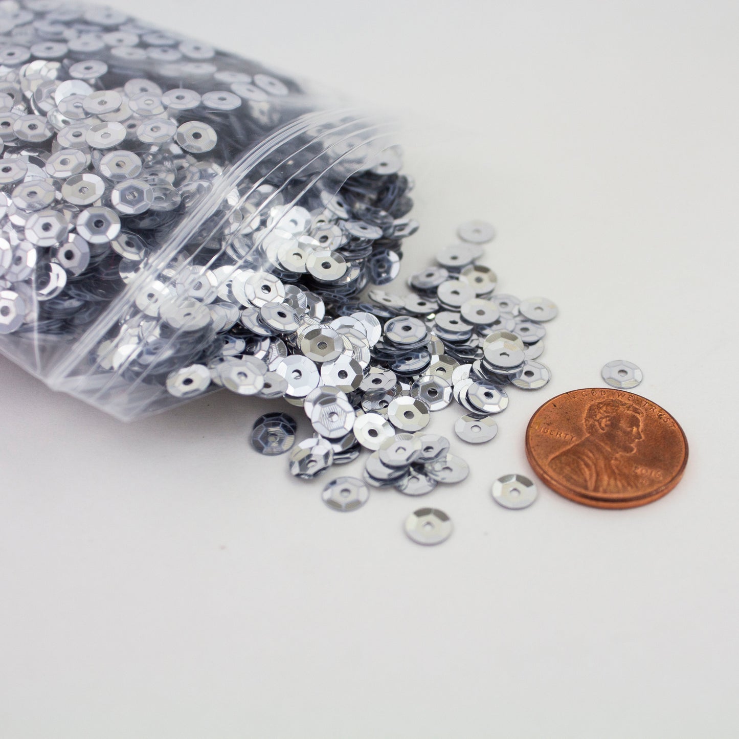 Silver Sequins 5 mm