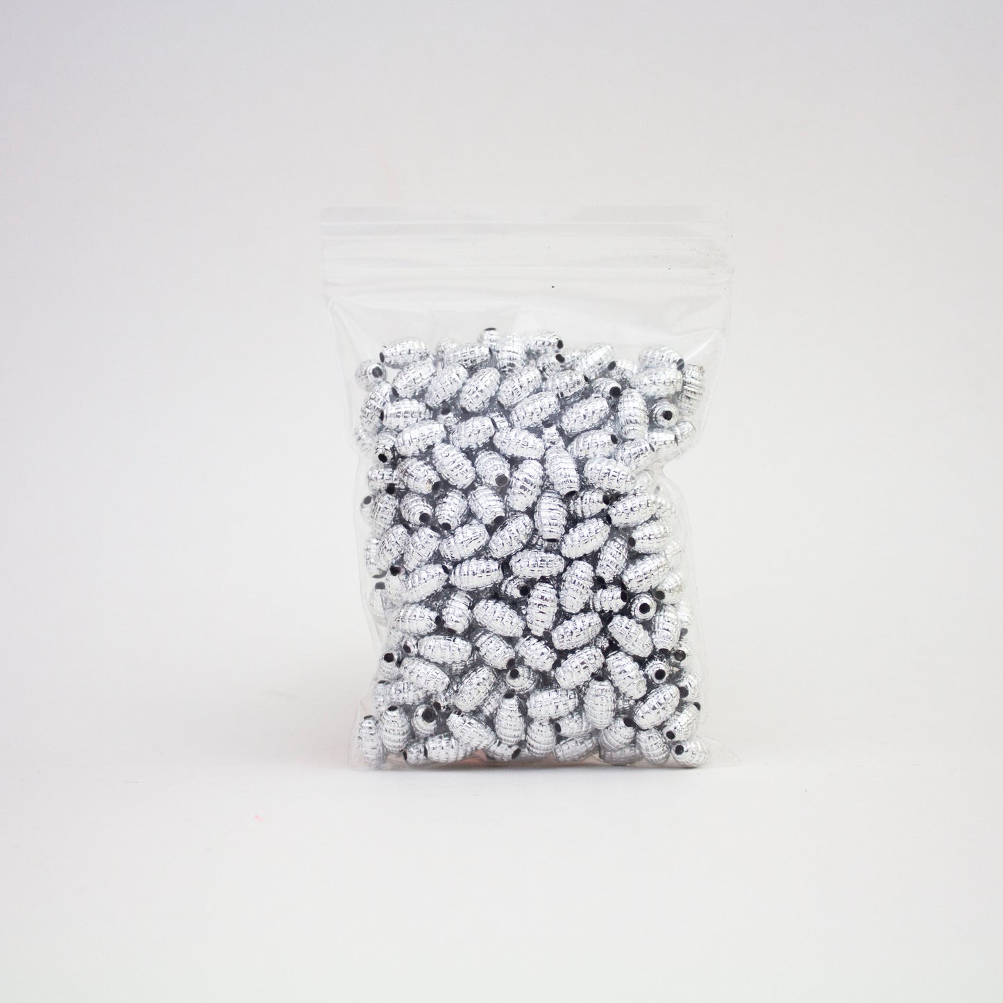 Beads - Silver Metallic Larva
