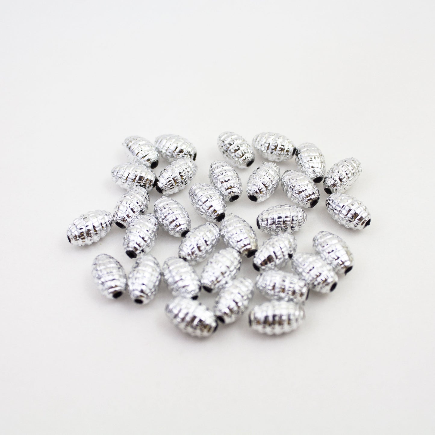 Beads - Silver Metallic Larva