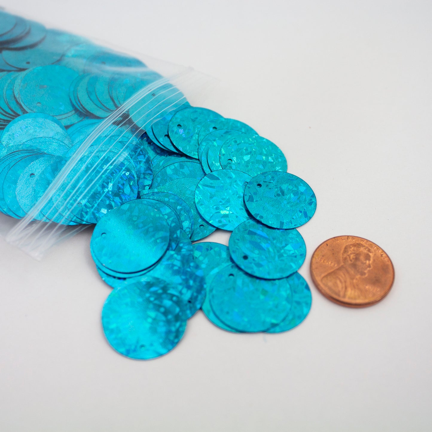 Teal Circle Sequins