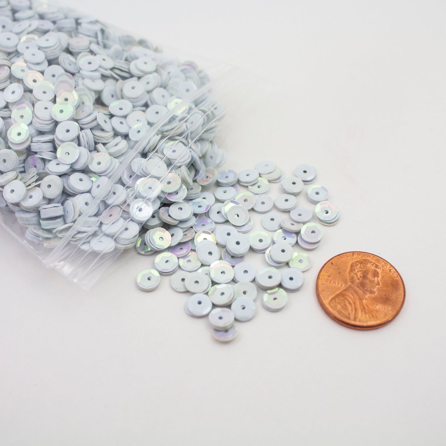White Sequins 5 mm