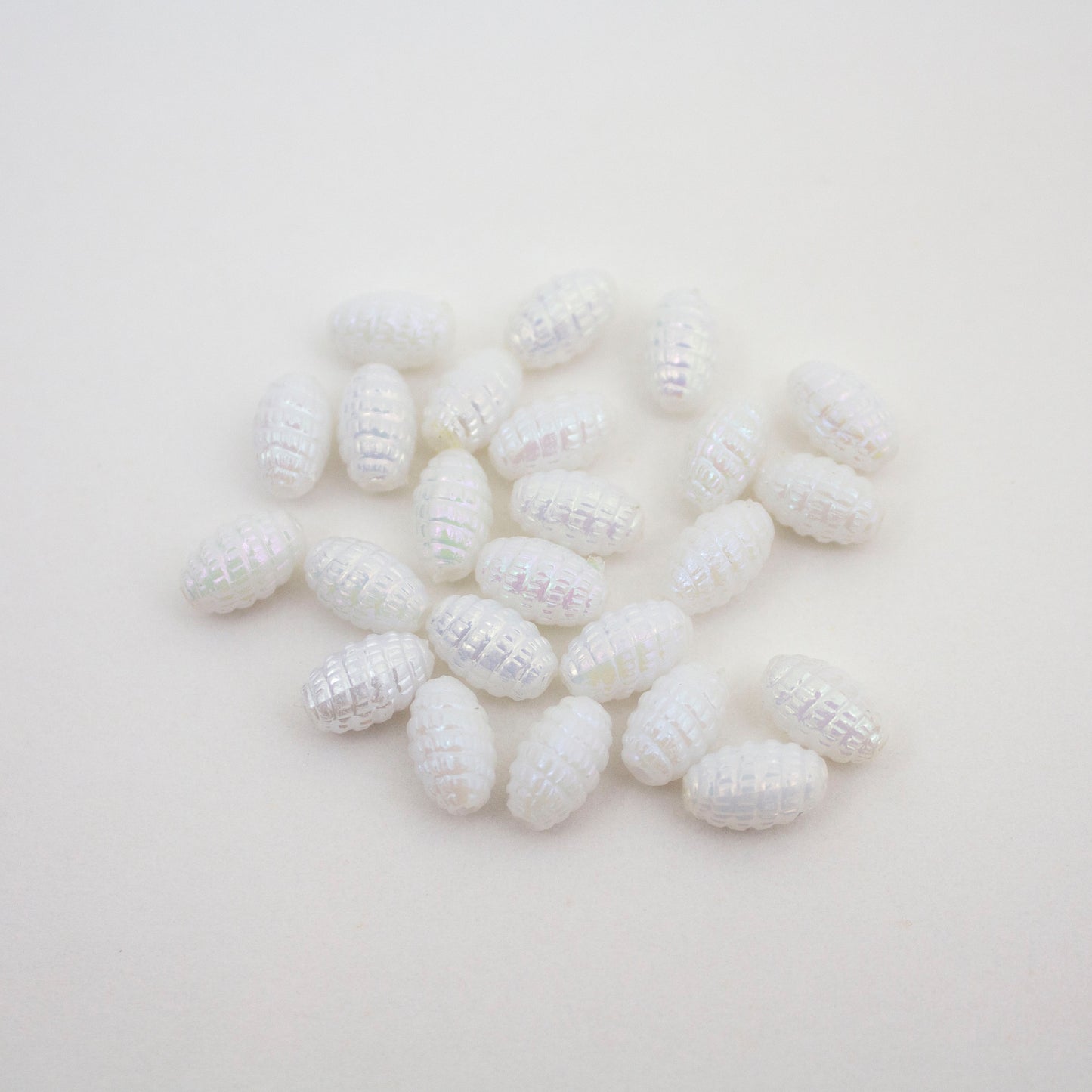 Beads - White Glossy Larva