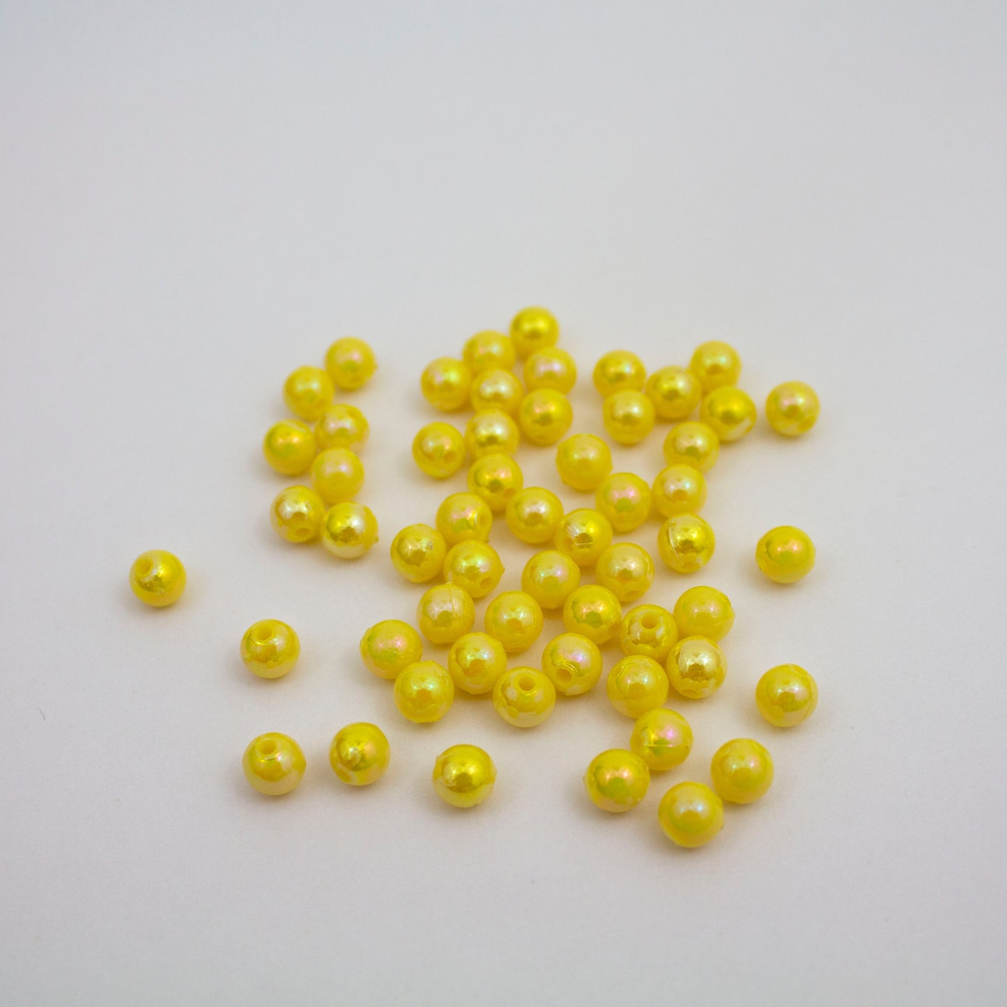 Beads - Yellow Glossy 6 mm