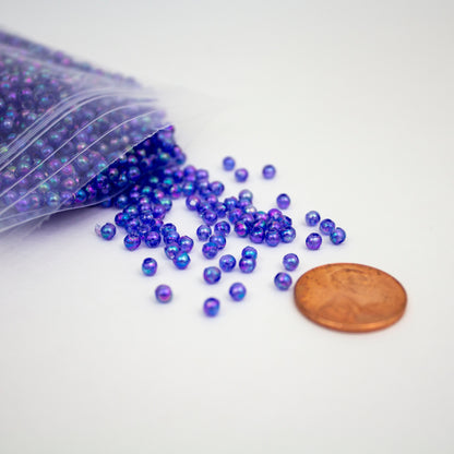 Beads - Blue Purple Glossy 3 mm