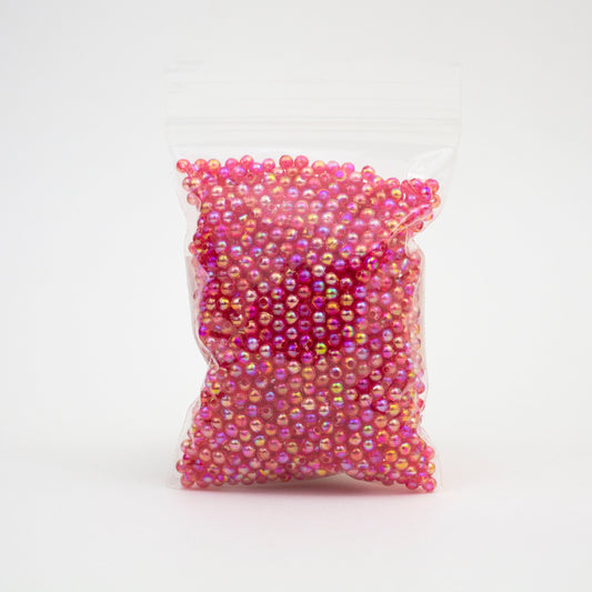 Beads - Red Pink Glossy 4 mm