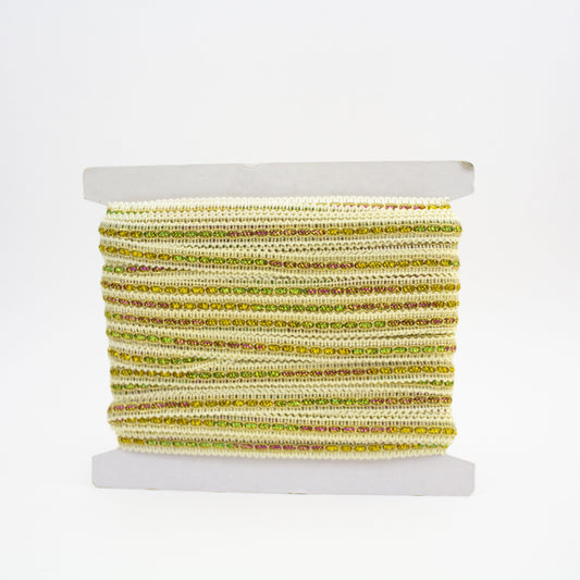 Pink, Green, and Gold Chain Trim