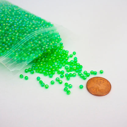 Beads - Light Green Glossy 3 mm