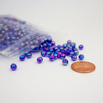 Beads - Blue Purple Glossy 5 mm