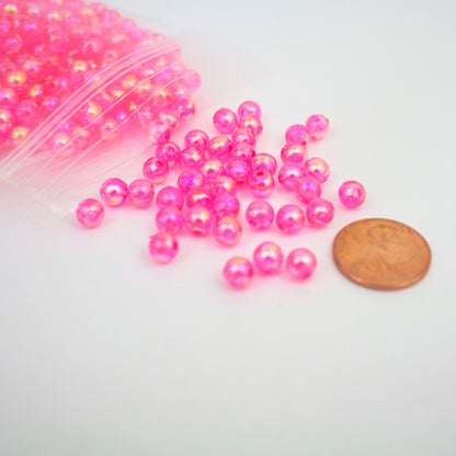 Beads - Pink Glossy 6 mm