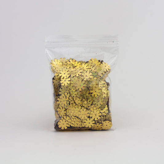 Gold Snowflake Sequins 13 mm