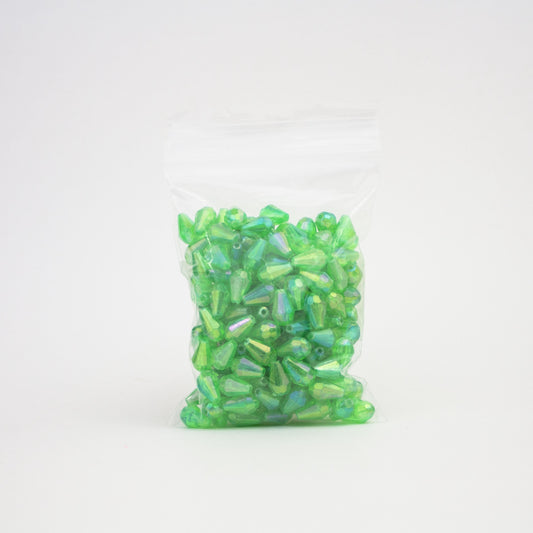 Beads - Green Glossy Diamond 13 mm