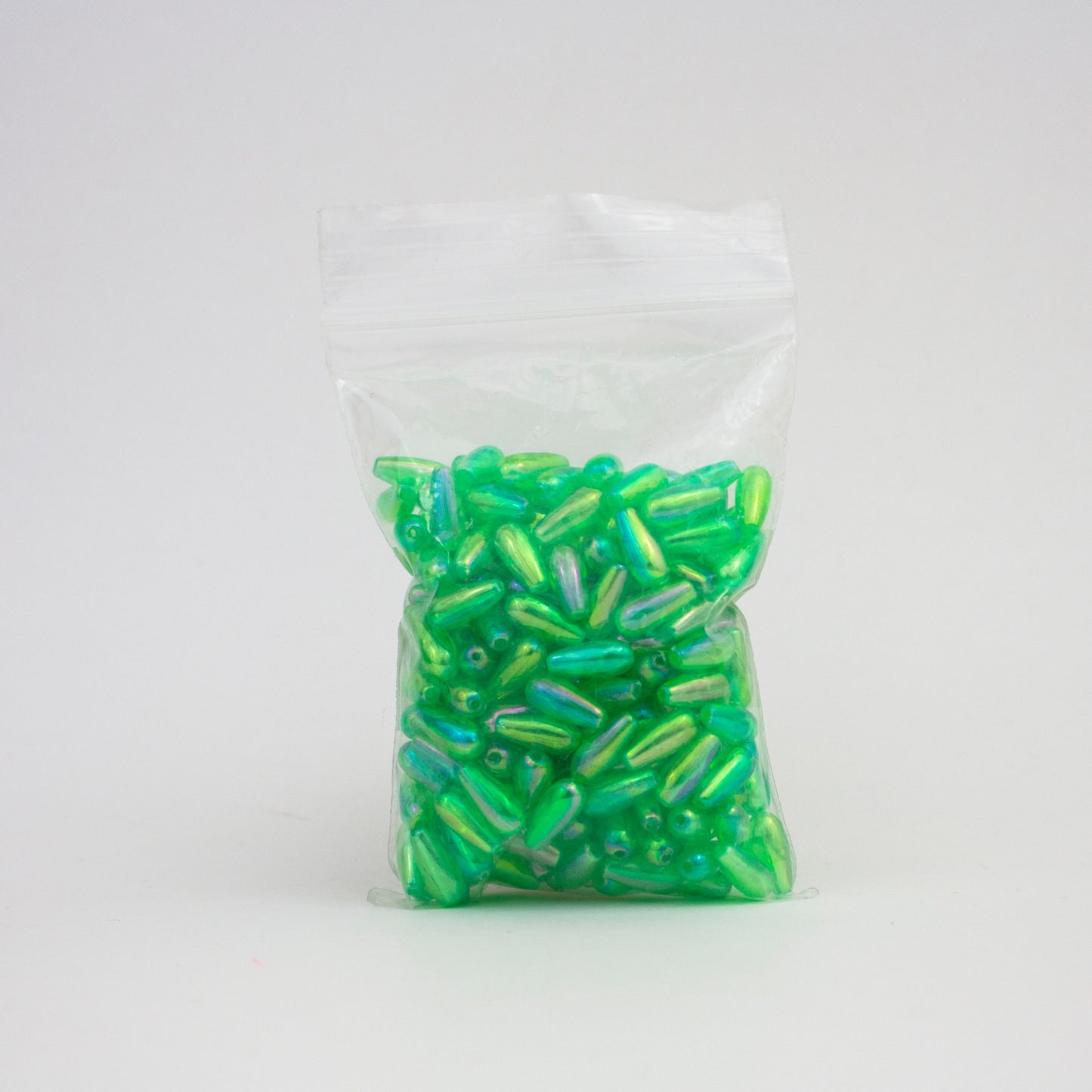 Beads - Green Glossy Drop 13 mm