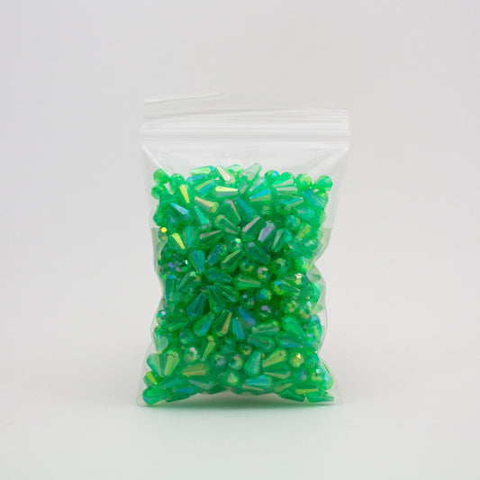 Beads - Green Glossy Diamond 10 mm