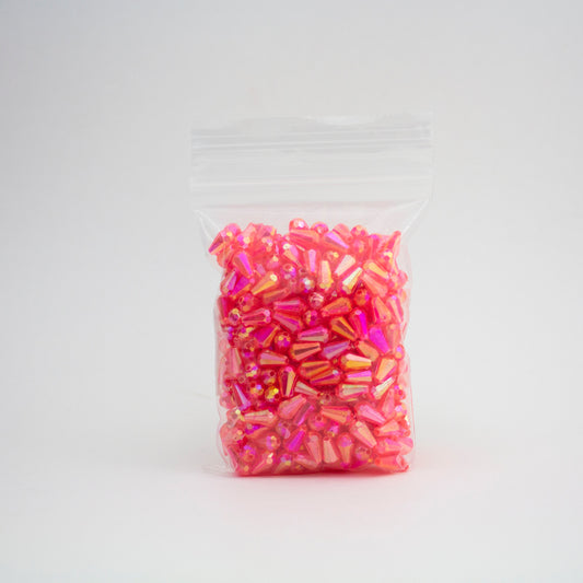 Beads - Hot Pink Glossy Diamond 10 mm