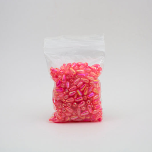 Beads - Hot Pink Glossy Drop 10 mm