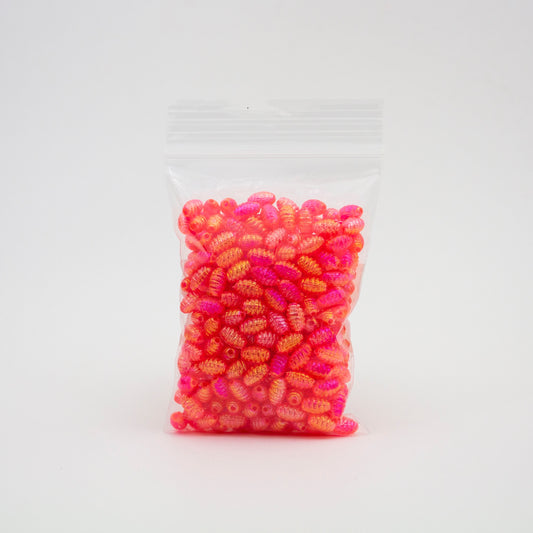 Beads - Hot Pink Glossy Larva