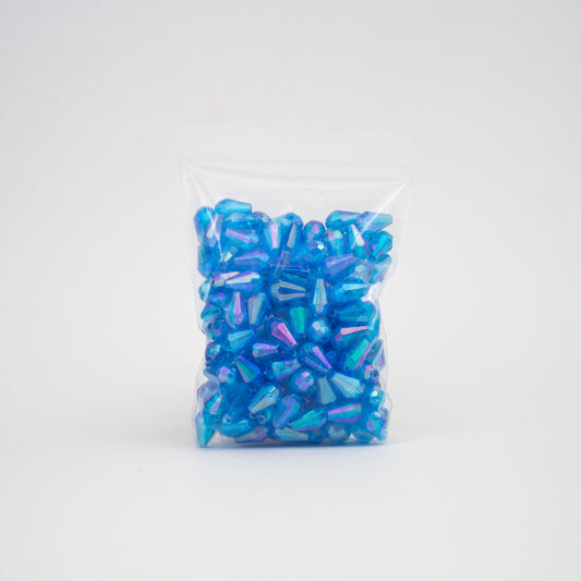 Beads - Light Blue Glossy Diamond 13 mm