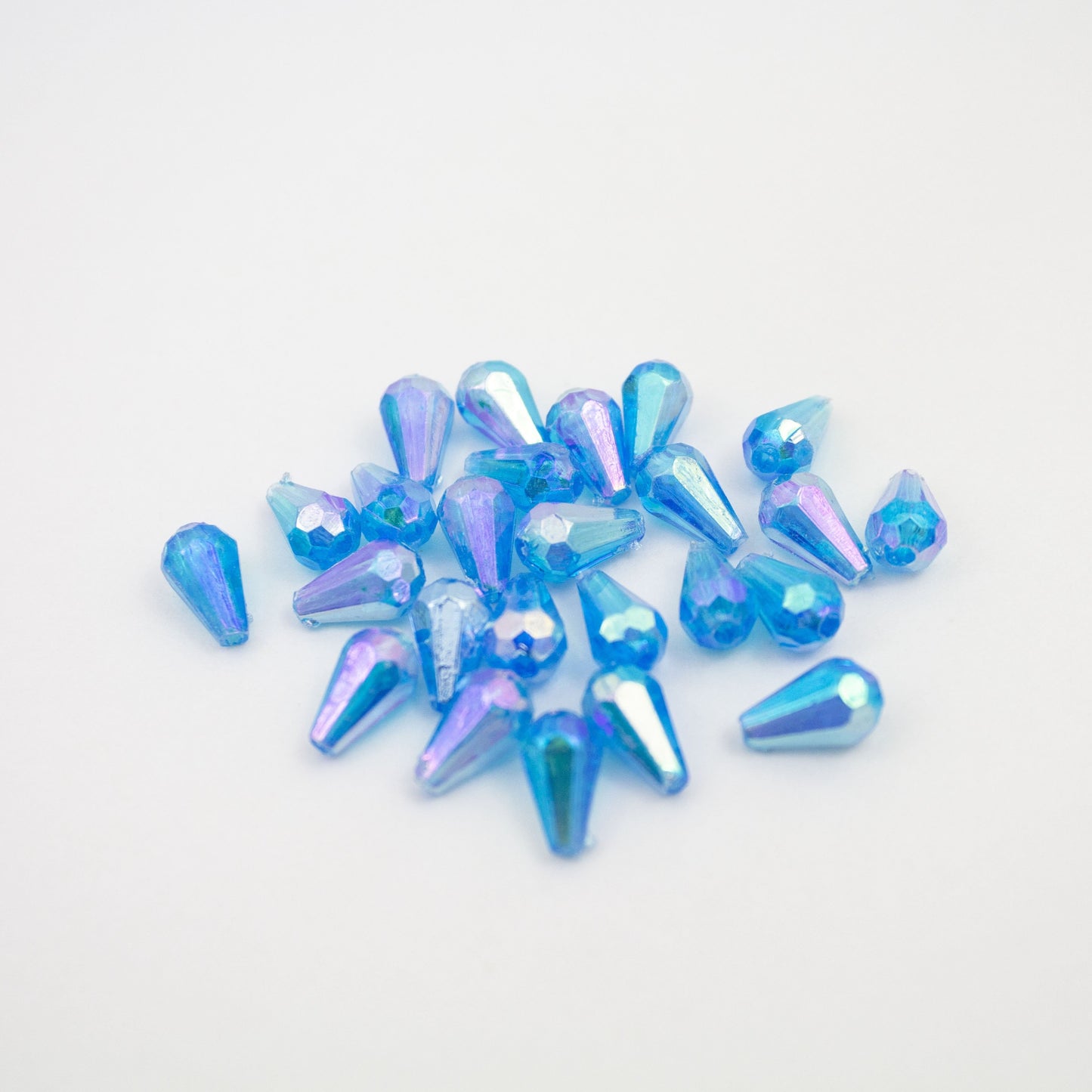 Beads - Light Blue Glossy Diamond 10 mm