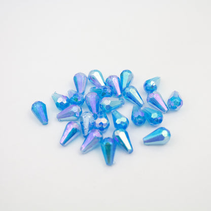 Beads - Light Blue Glossy Diamond 10 mm
