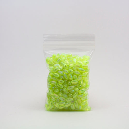 Beads - Neon Yellow Glossy Larva