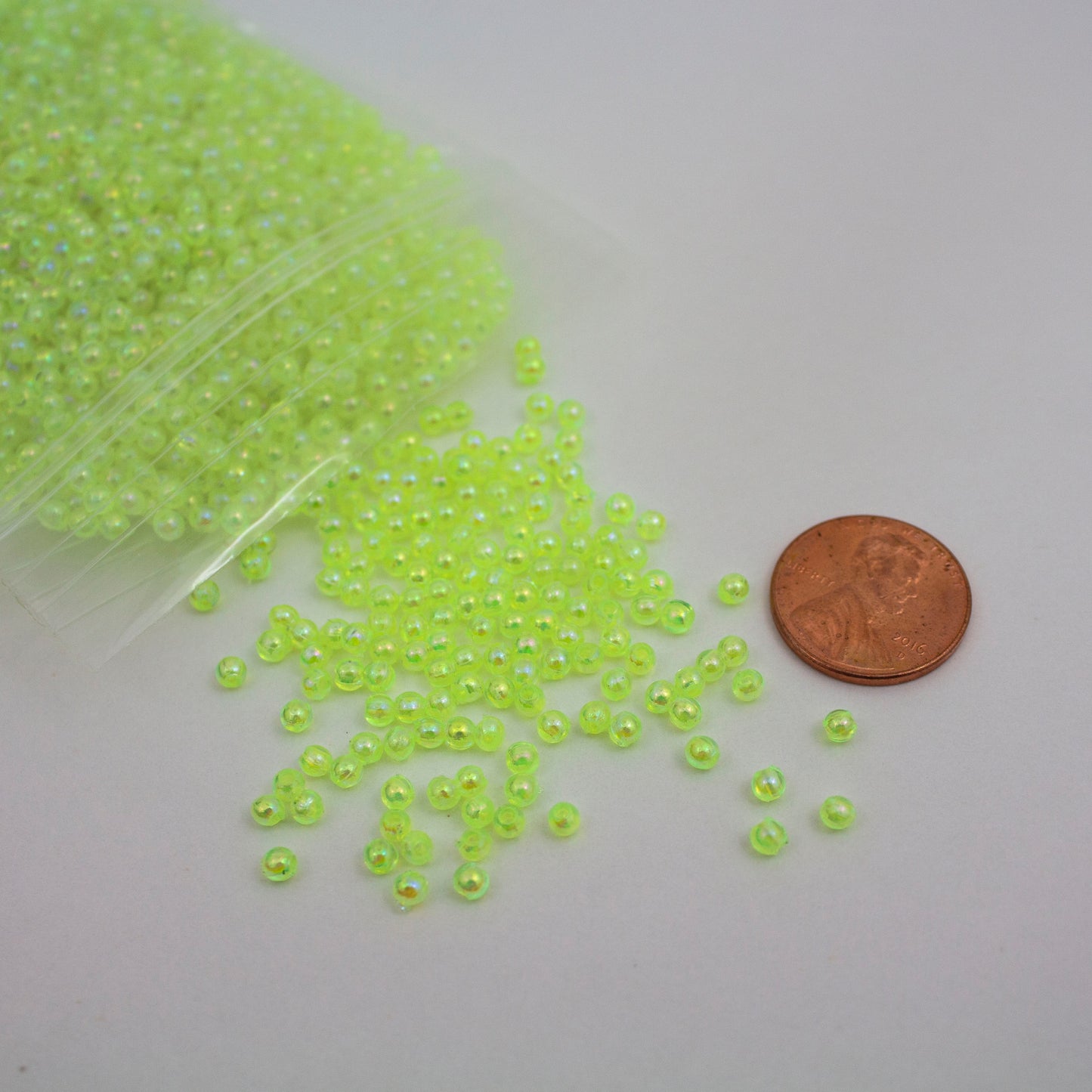Beads - Neon Yellow Glossy 3 mm
