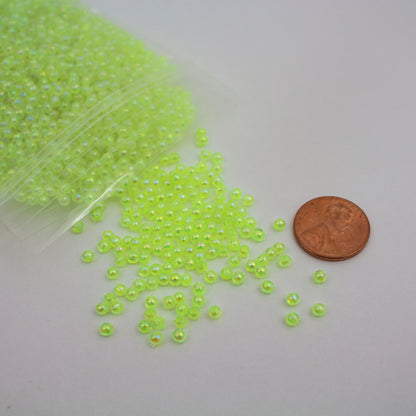 Beads - Neon Yellow Glossy 3 mm