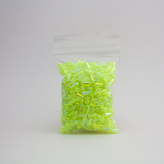 Beads - Neon Yellow Glossy Diamond 10 mm