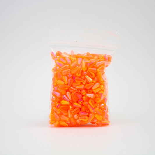 Beads - Orange Glossy Diamond 10 mm