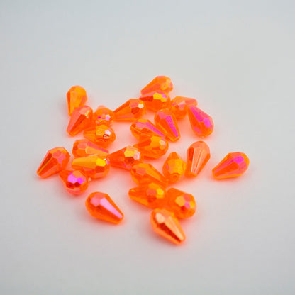 Beads - Orange Glossy Diamond 13 mm