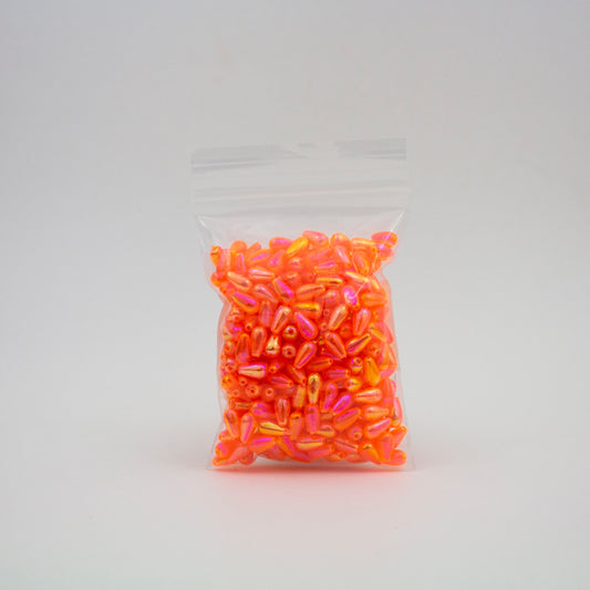 Beads - Orange Glossy Drop 10 mm