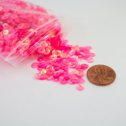 Pink Sequins 5 mm