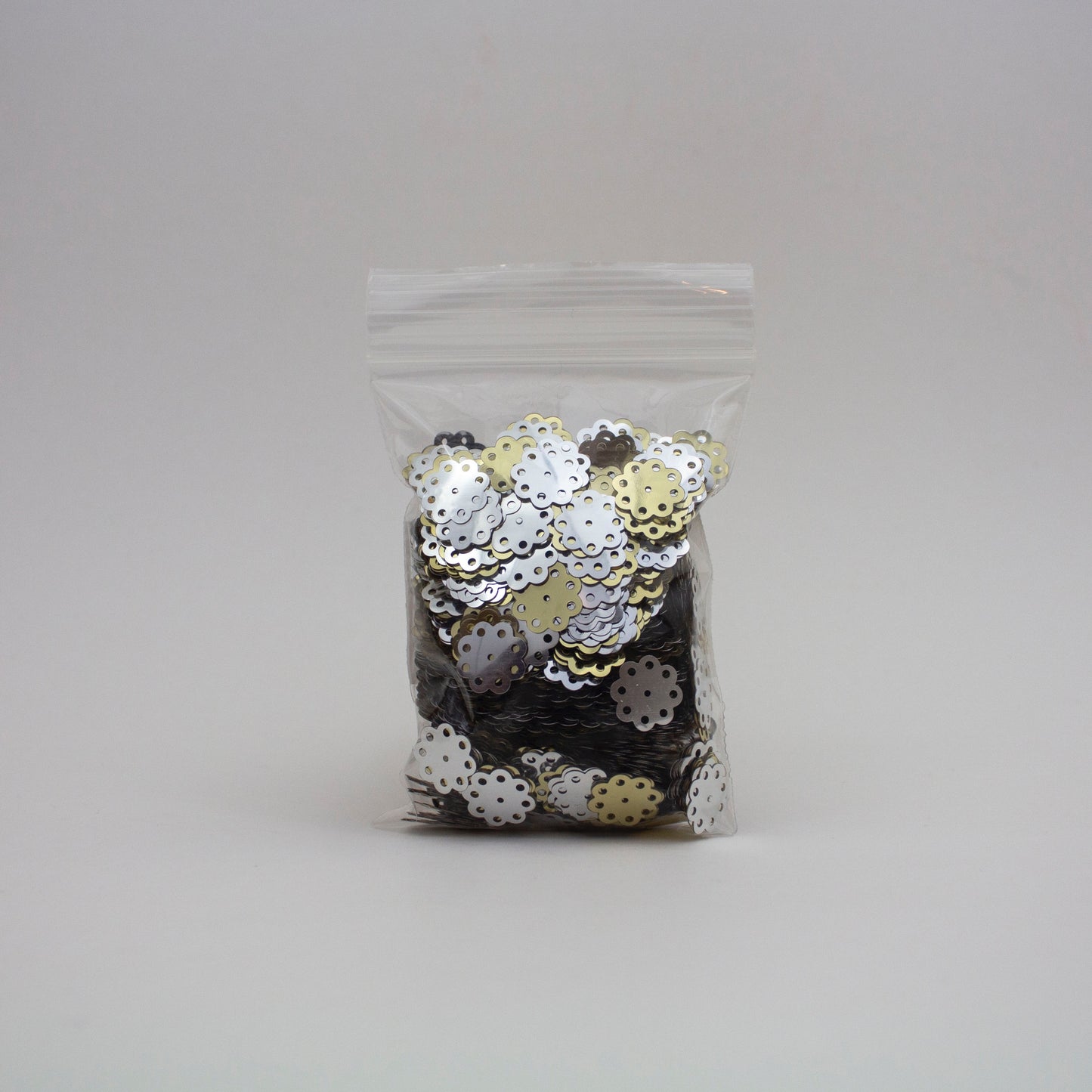 Silver & Gold Flower Sequins 13 mm